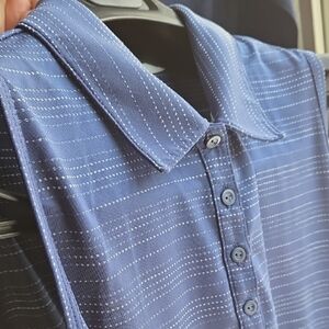 Adidas Women's Navy Sleeveless Polo Top